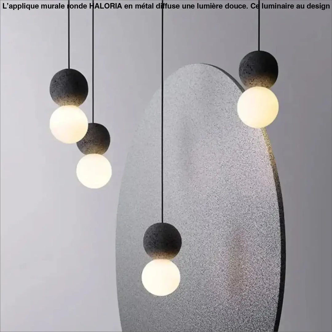 Suspension luminaire béton au design rond et élégant stylé