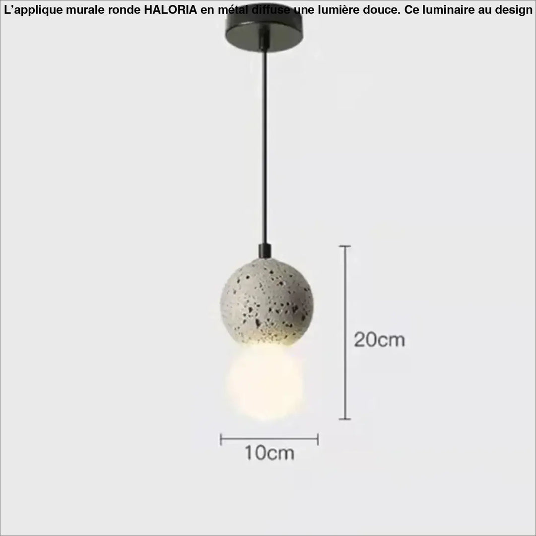 Suspension luminaire béton au design rond et élégant stylé