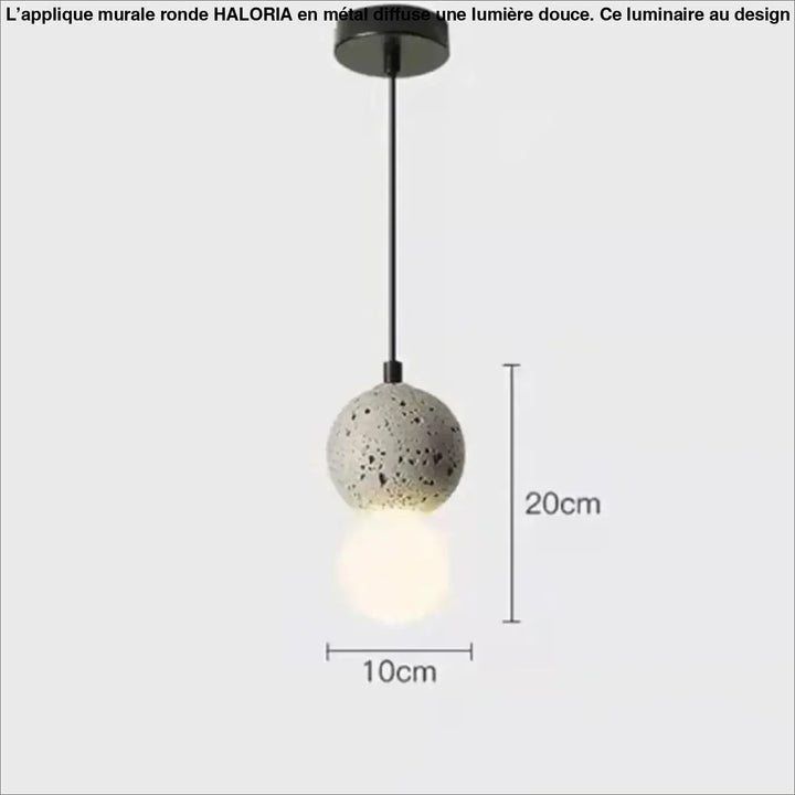 Suspension luminaire béton au design rond et élégant stylé