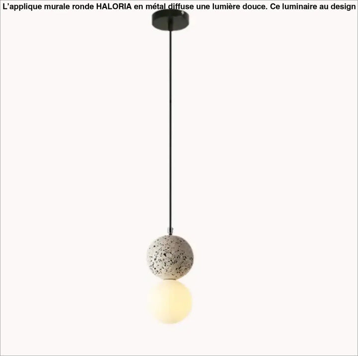 Suspension luminaire béton au design rond et élégant stylé