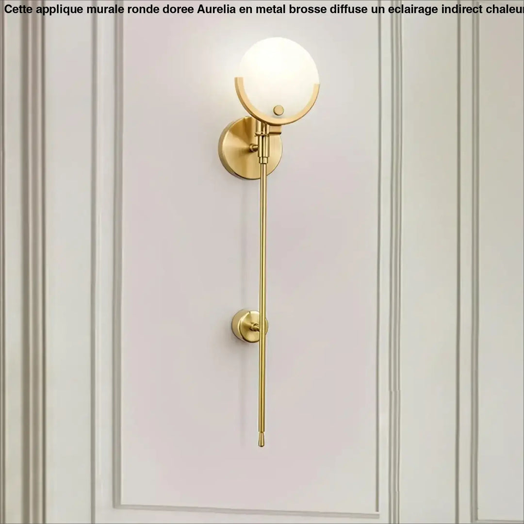 Applique Murale Ronde Design Moderne Forme Croissant