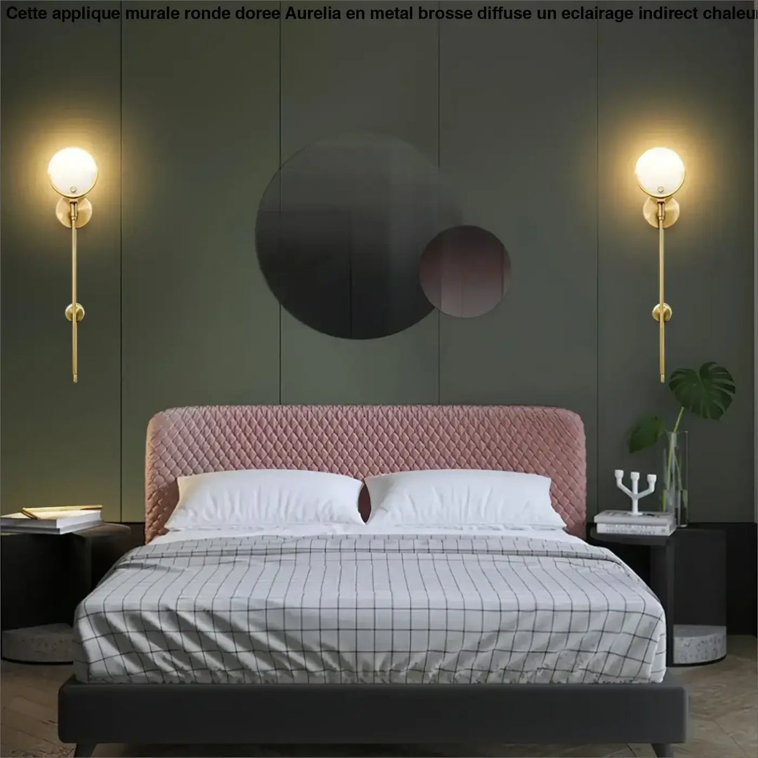 Applique Murale Ronde Design Moderne Forme Croissant