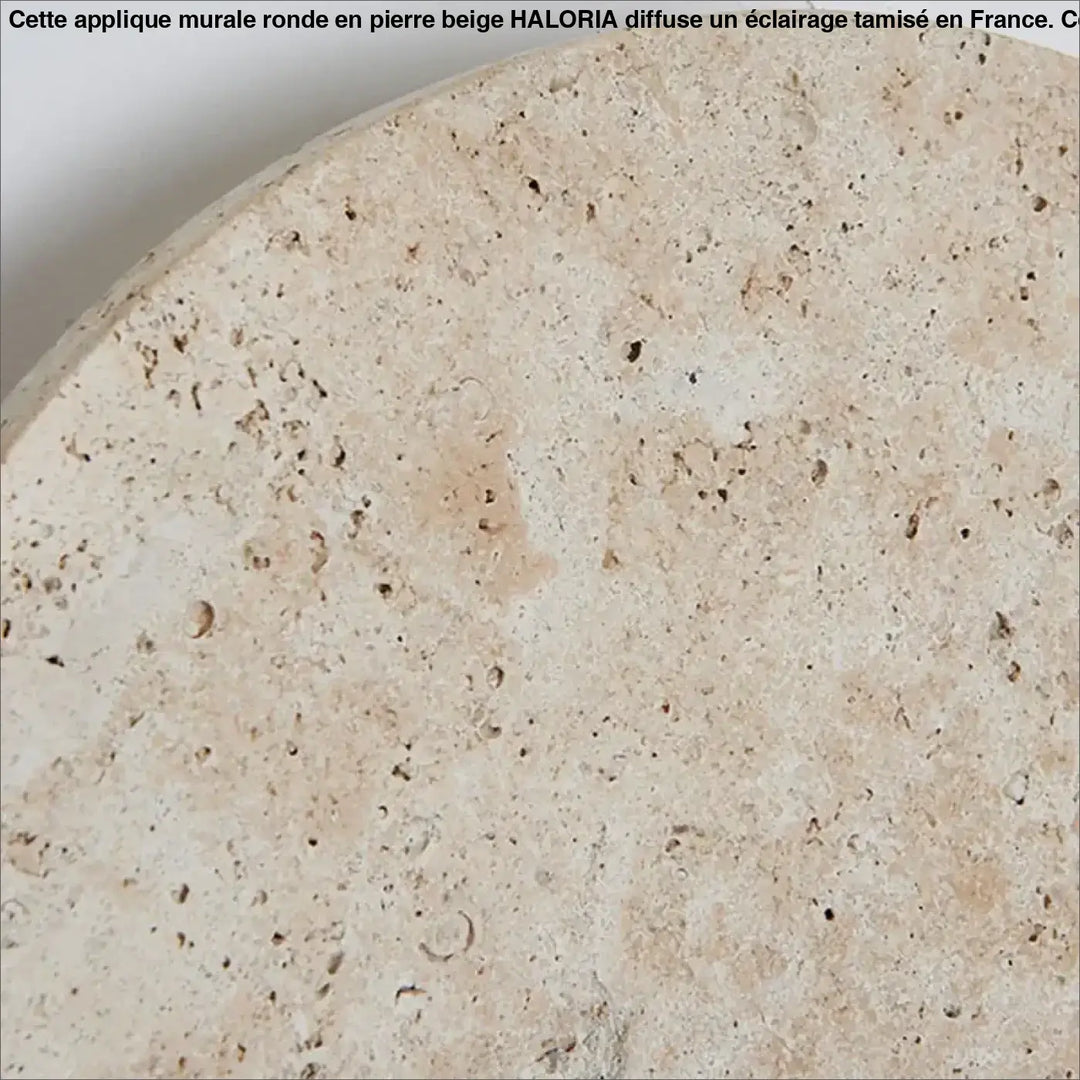Applique Murale Ronde En Pierre Beige Au Design Naturel