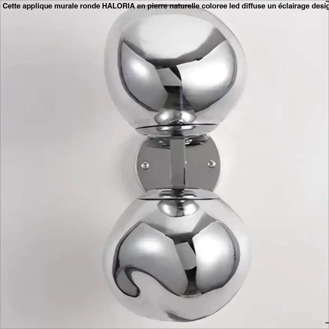 Applique Murale Double Globe En Verre Soufflé Coloré