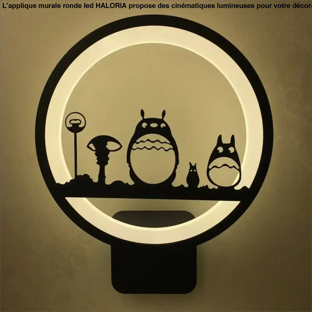 Applique murale ronde LED avec différentes cinématiques

