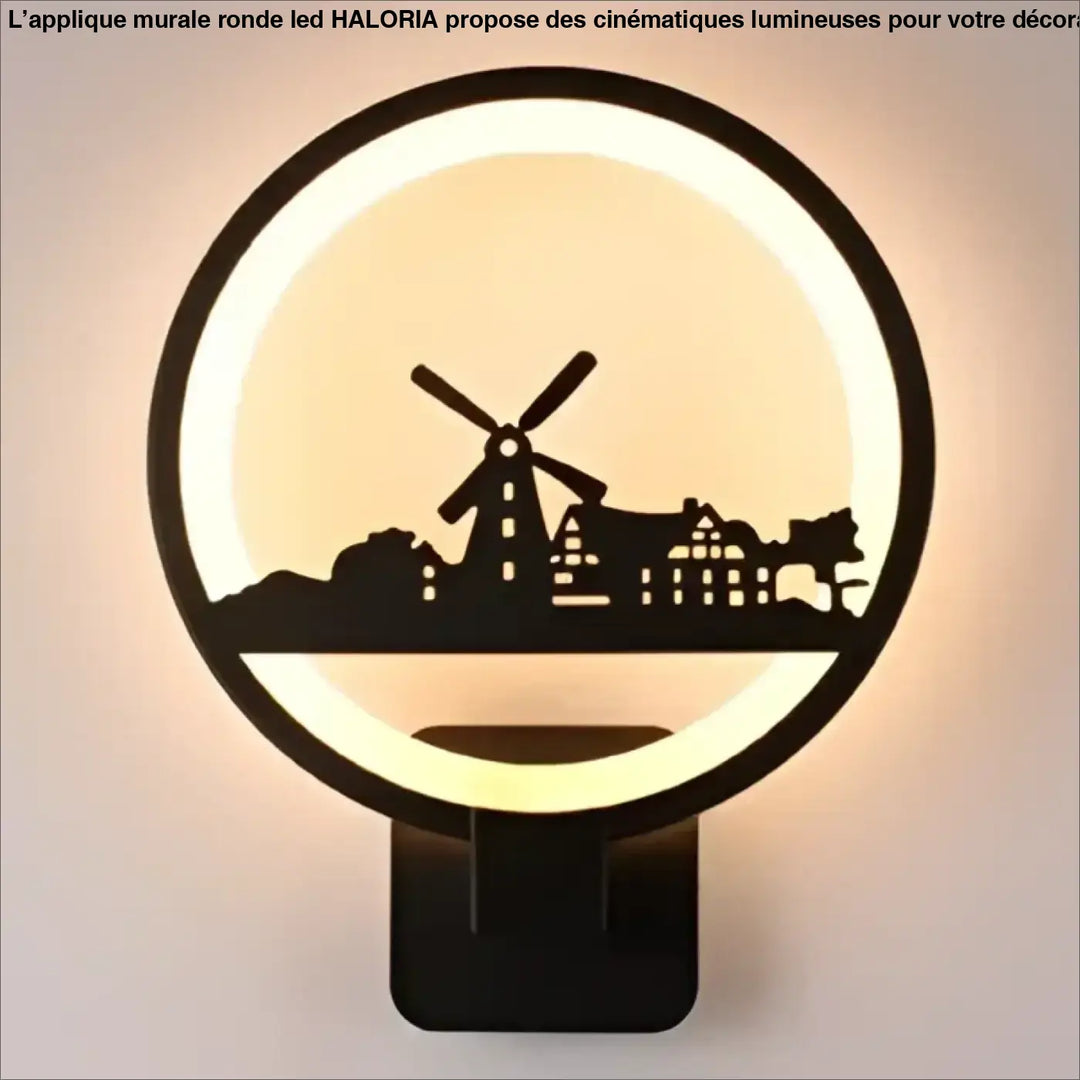 Applique murale ronde LED avec différentes cinématiques

