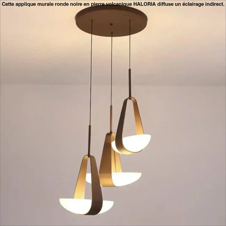 Suspension luminaire contemporaine noir en verre élégante