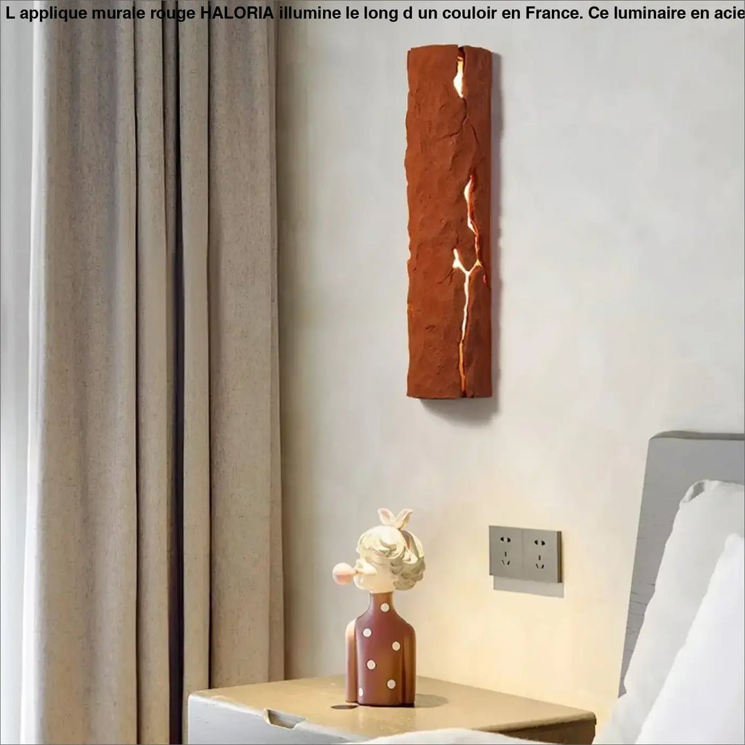 Applique Murale Rouge Cylindre Aplati Métal Blanc