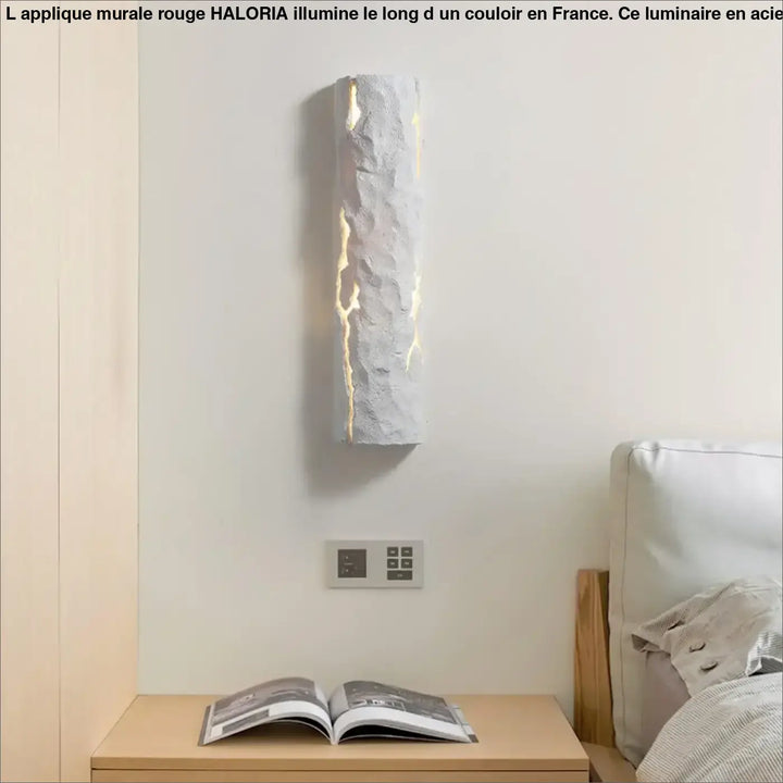 Applique Murale Rouge Cylindre Aplati Métal Blanc