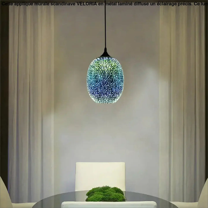 Suspension artistique a effet scintillant pour intérieur chic et design
