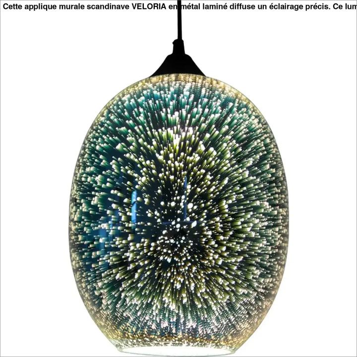 Suspension artistique a effet scintillant pour intérieur chic et design