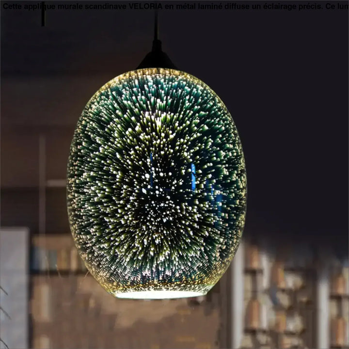 Suspension artistique a effet scintillant pour intérieur chic et design