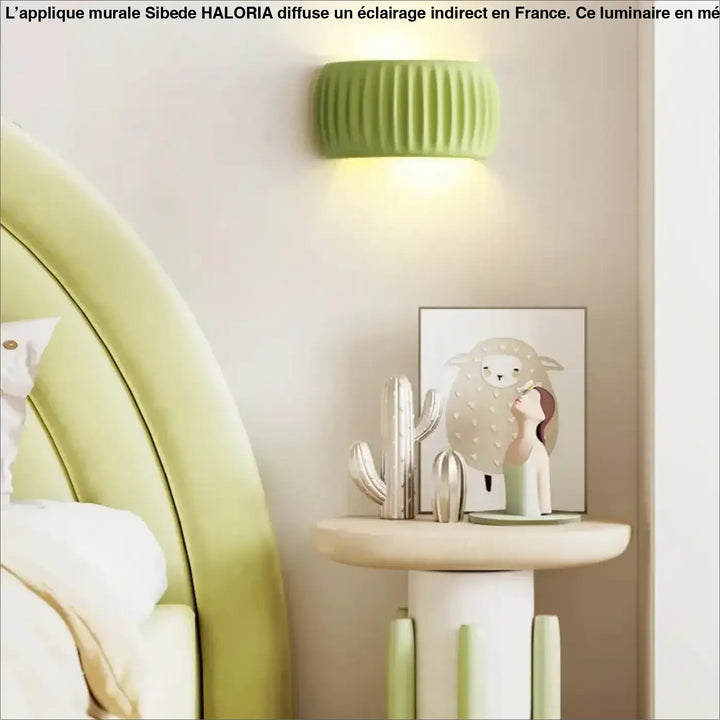 Applique murale moderne en résine crème beige lumière douce