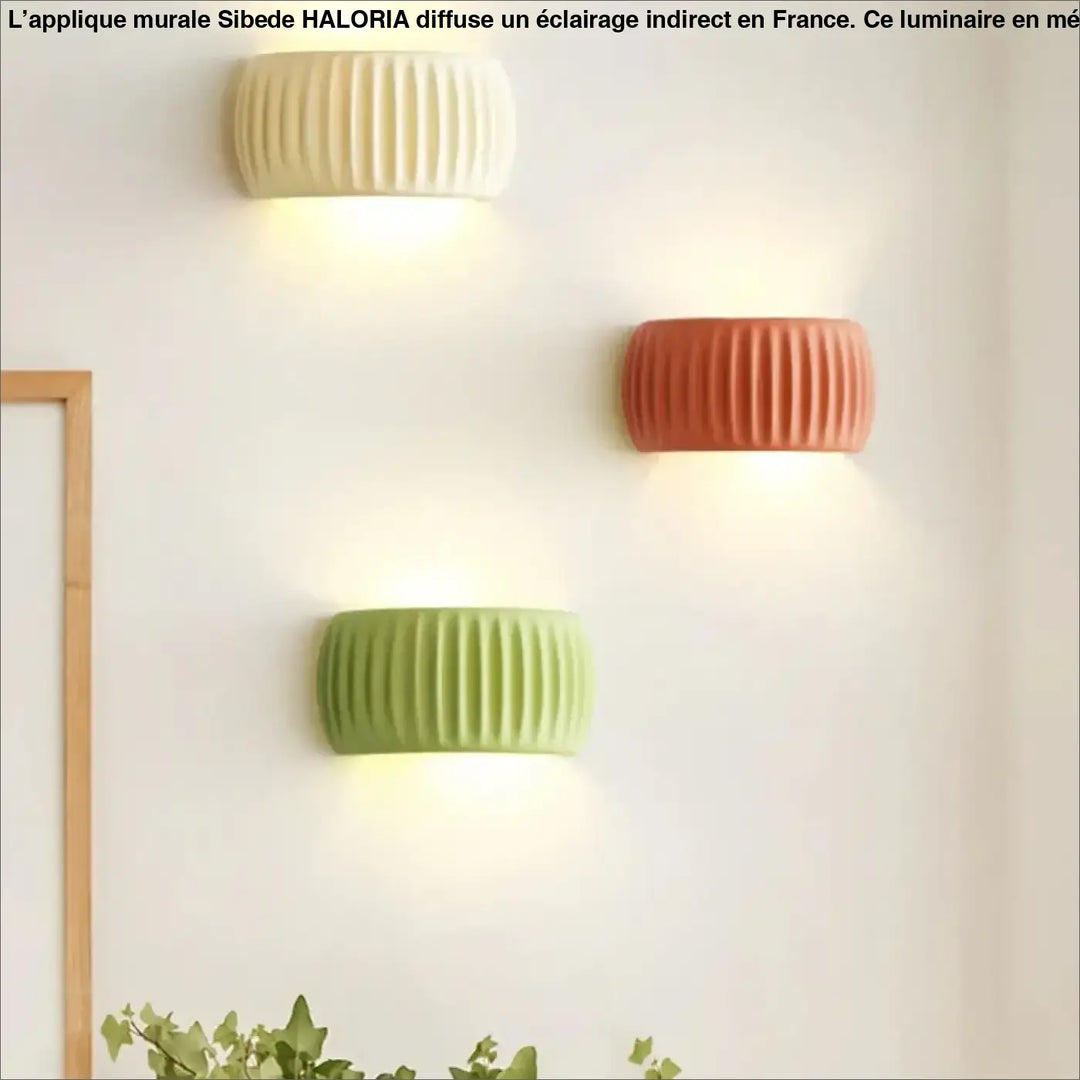 Applique murale moderne en résine crème beige lumière douce