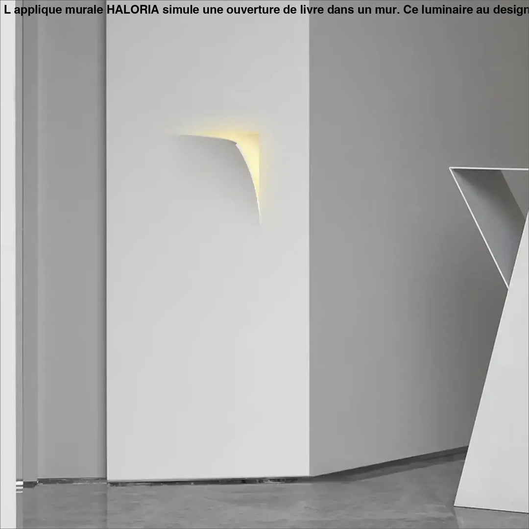 Applique murale style ouverture de livre directement dans un mur

