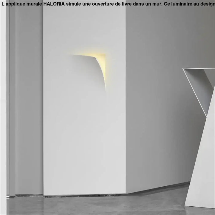 Applique murale style ouverture de livre directement dans un mur

