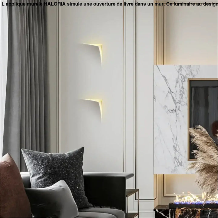 Applique murale style ouverture de livre directement dans un mur

