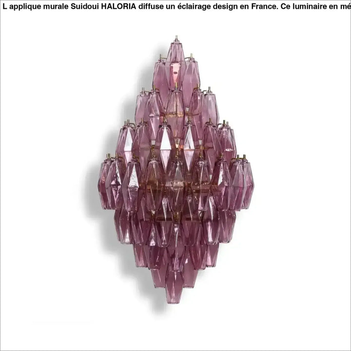 Applique design en verre fumé gris style art déco élégance