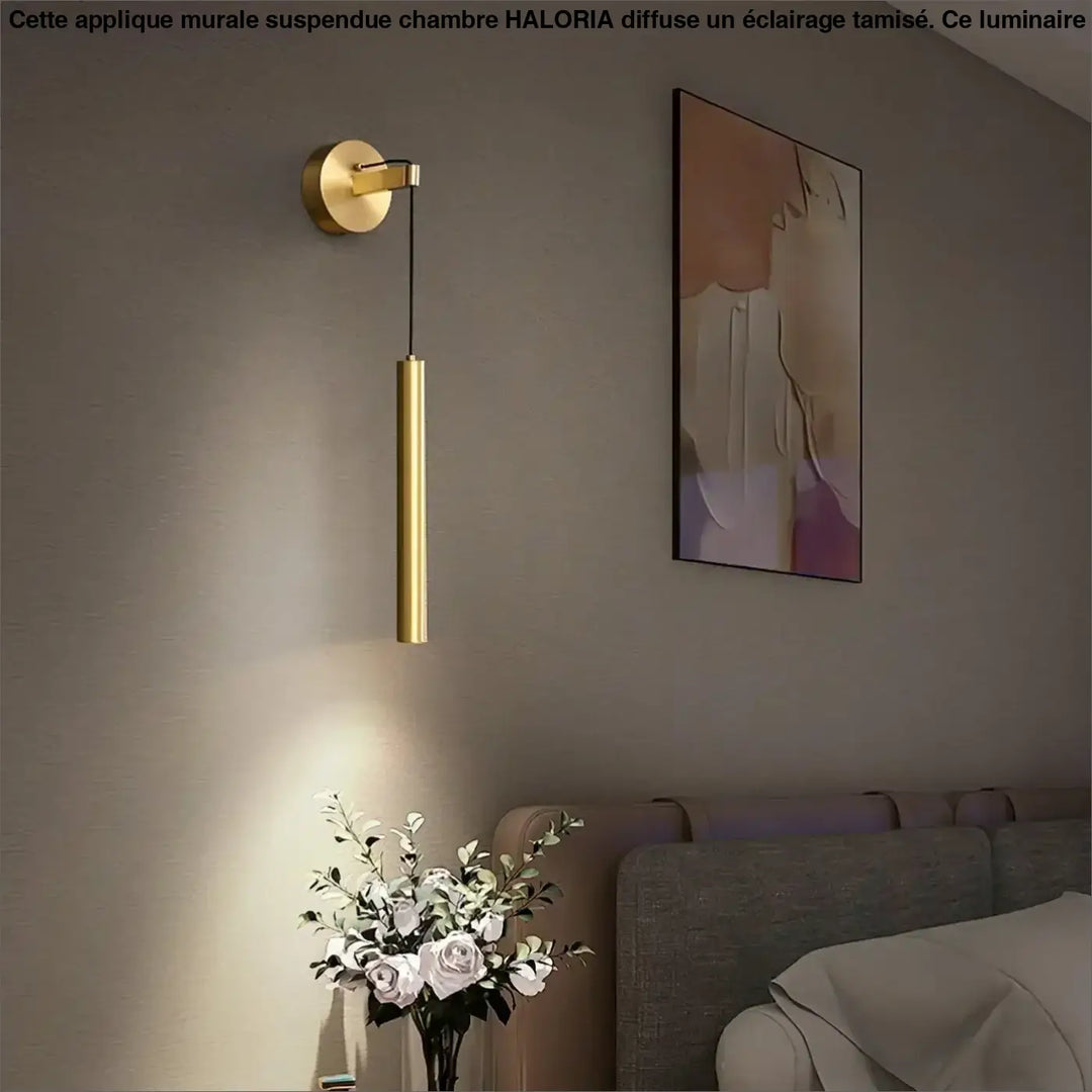 Applique Murale Suspendue Chambre Cylindre Or Élégant