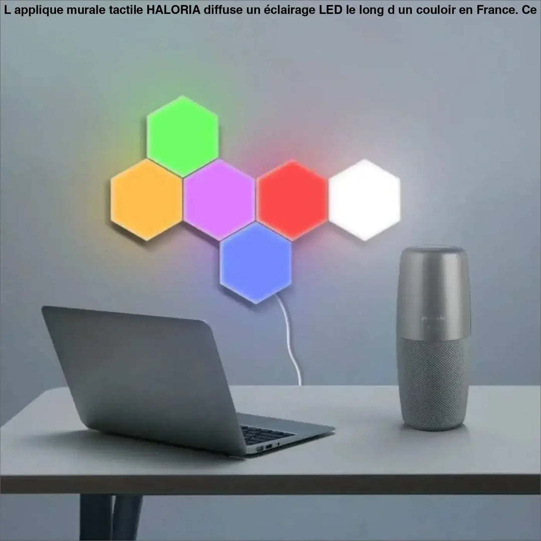 Applique Murale Tactile Design Hexagonal En Acrylique