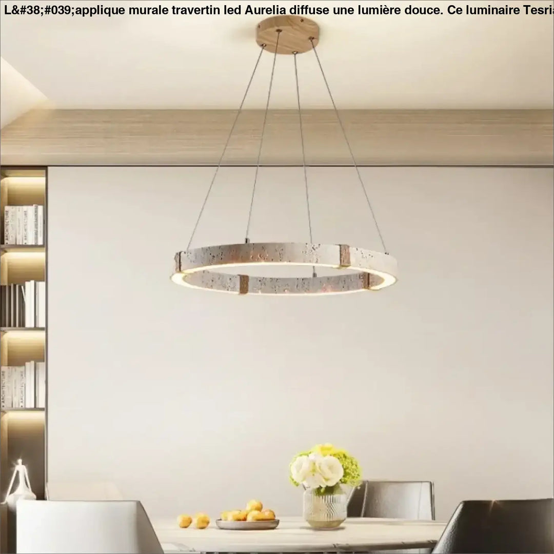 Suspension luminaire moderne en bois et métal design