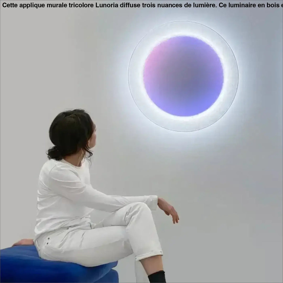 Applique Murale Ronde Haut De Gamme Multicolore Et Dimmable