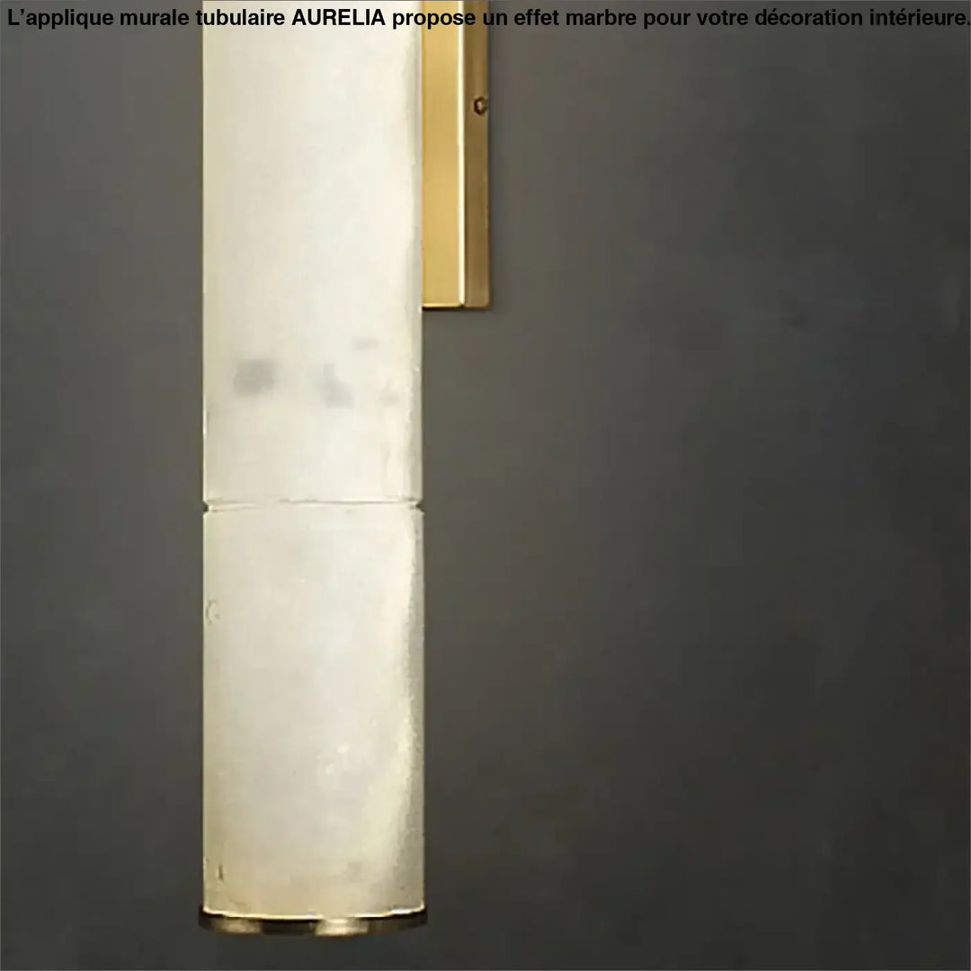 Applique Murale Tubulaire À L’Effet De Marbre Blanc Élégant
