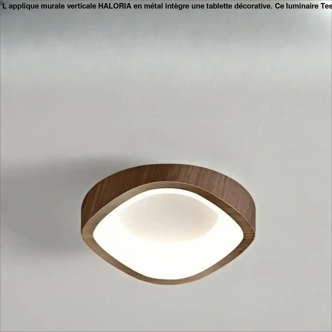 Luminaire plafonnier konja design minimaliste nordique avec cadre en bois grain chaud et panneau blanc pour chambre à coucher méthode d’installation simple