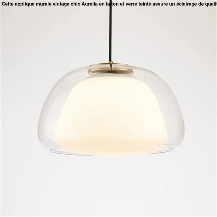 Suspension luminaire contemporaine en verre transparent élégant