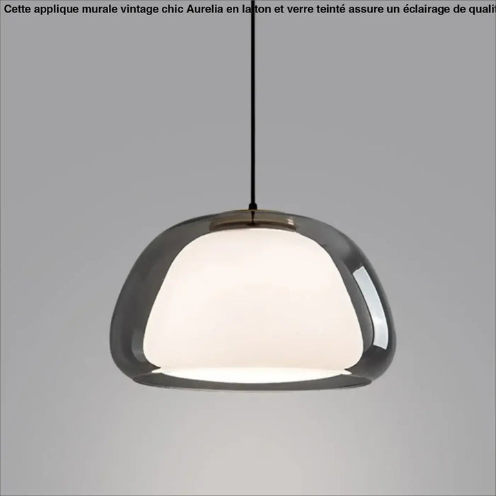 Suspension luminaire contemporaine en verre transparent élégant