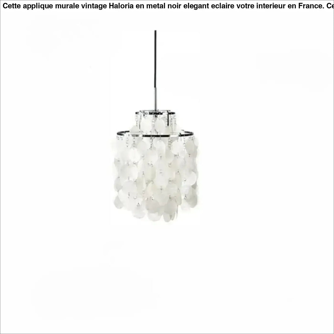Suspension luminaire chic capizia en métal chromé avec design en étages et abat-jour en coquillage blanc