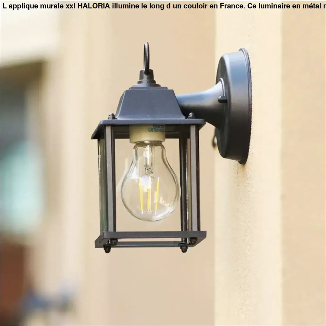 Petit Luminaire Extérieur À Ampoule E27 Noir Pour Façade