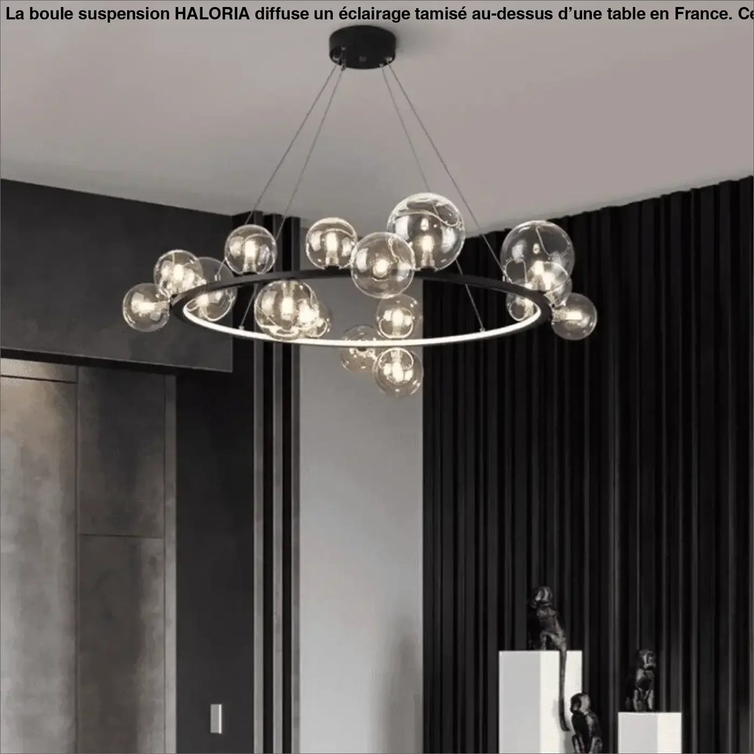 Suspension Boule Dorée Design Moderne