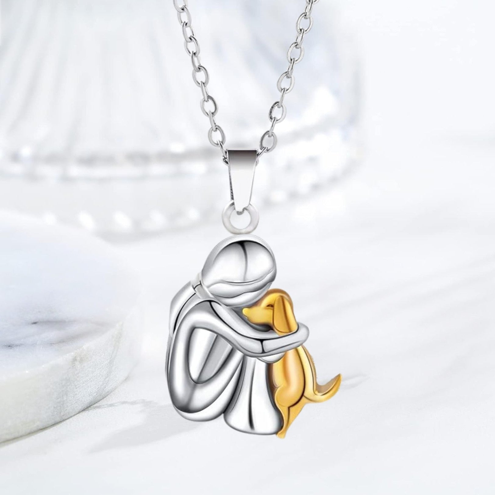 Glückshalskette mit Hundemotiv