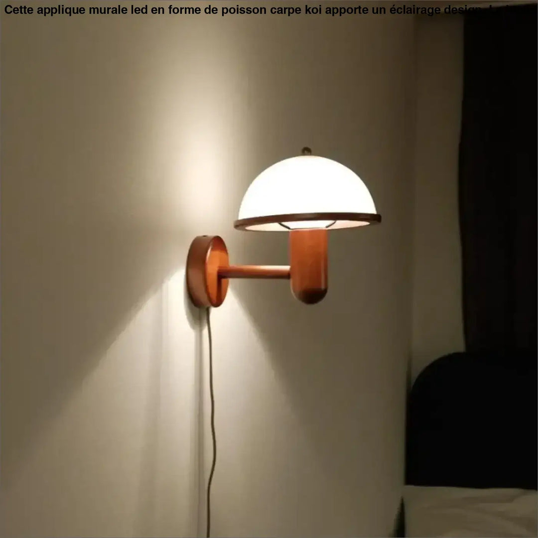 Applique murale standard avec un abat-jour en champignon

