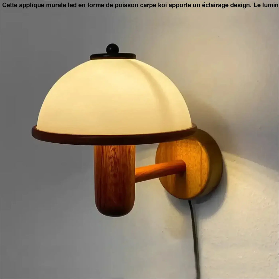 Applique murale standard avec un abat-jour en champignon

