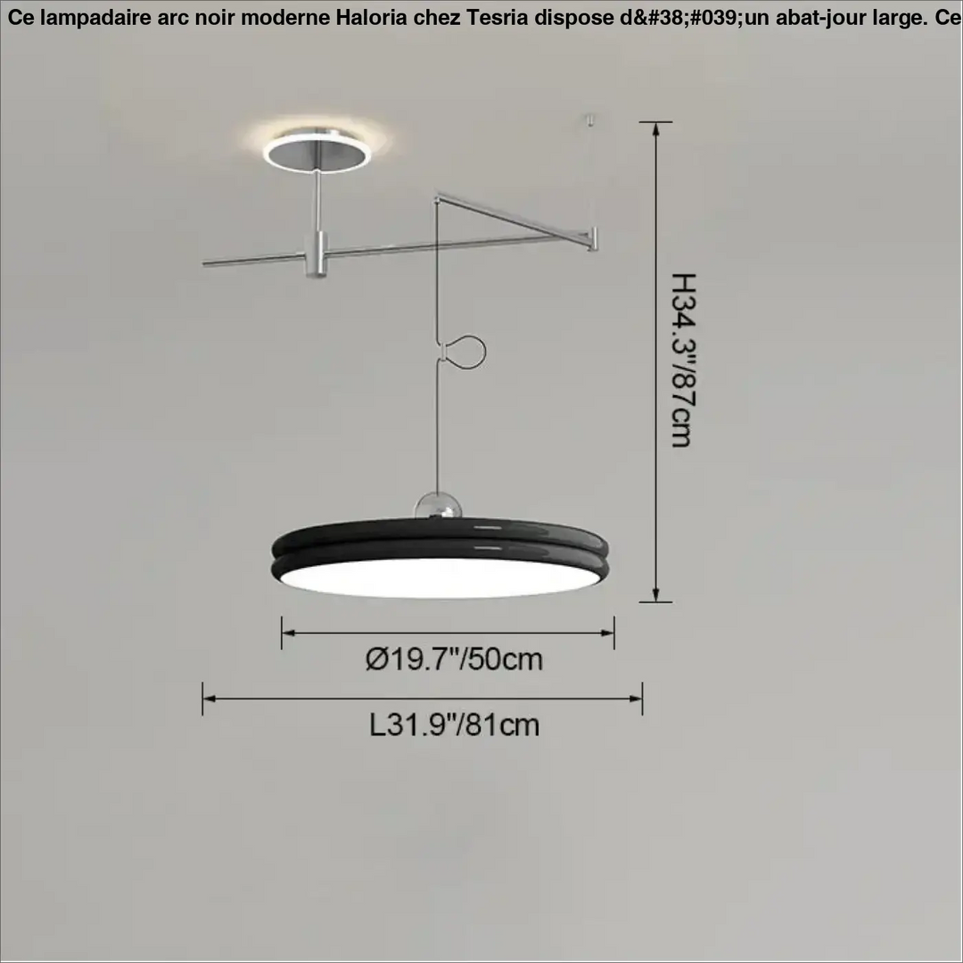 Suspension moderne à bras orientable élégant ambiance