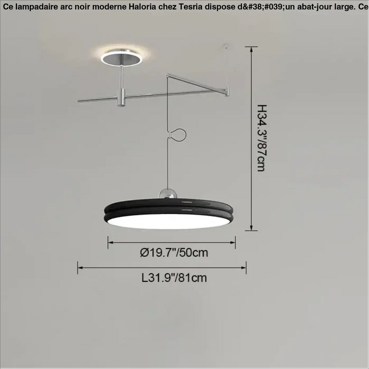 Suspension moderne à bras orientable élégant ambiance