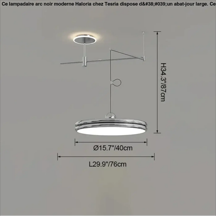 Suspension moderne à bras orientable élégant ambiance