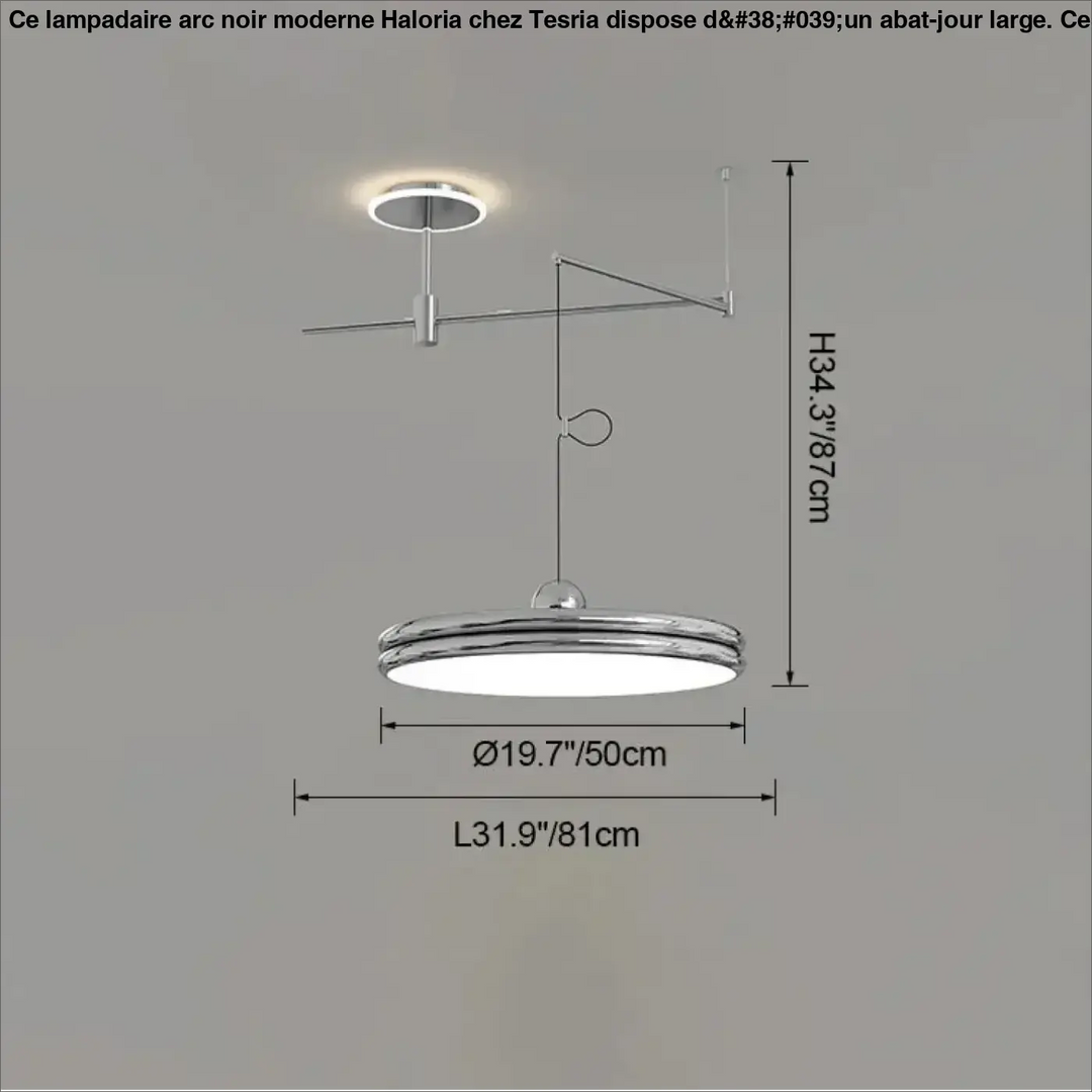 Suspension moderne à bras orientable élégant ambiance