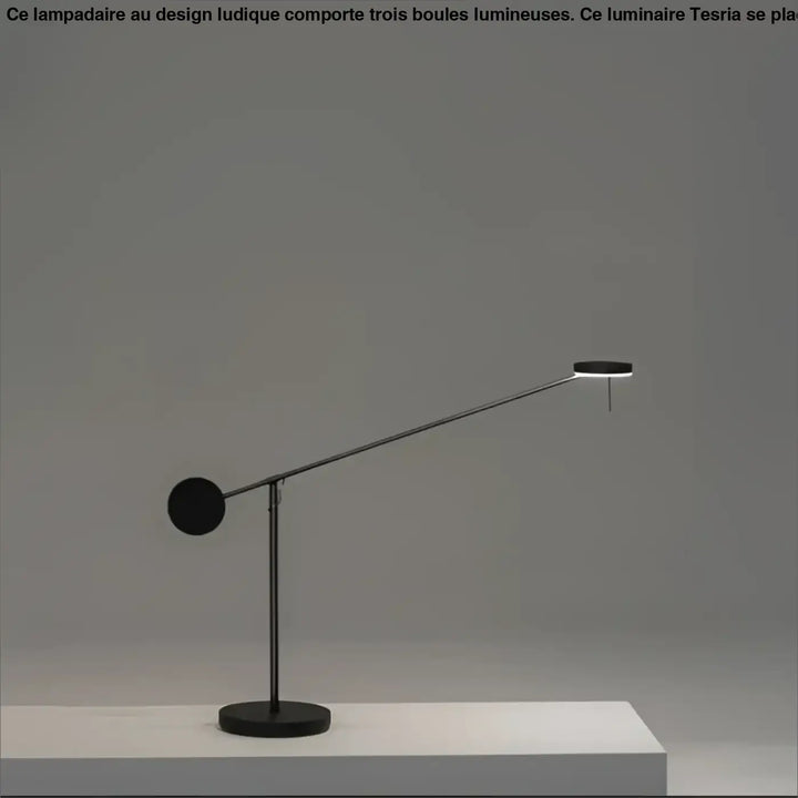Lampe de chevet zara lampe de bureau noire minimaliste avec bras articulé élégant et base circulaire