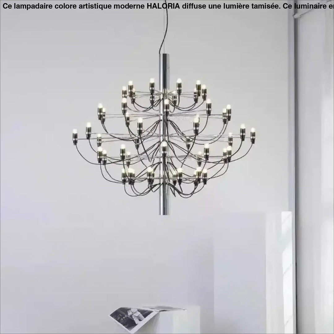 Suspension en métal à multiples ampoules design élégant