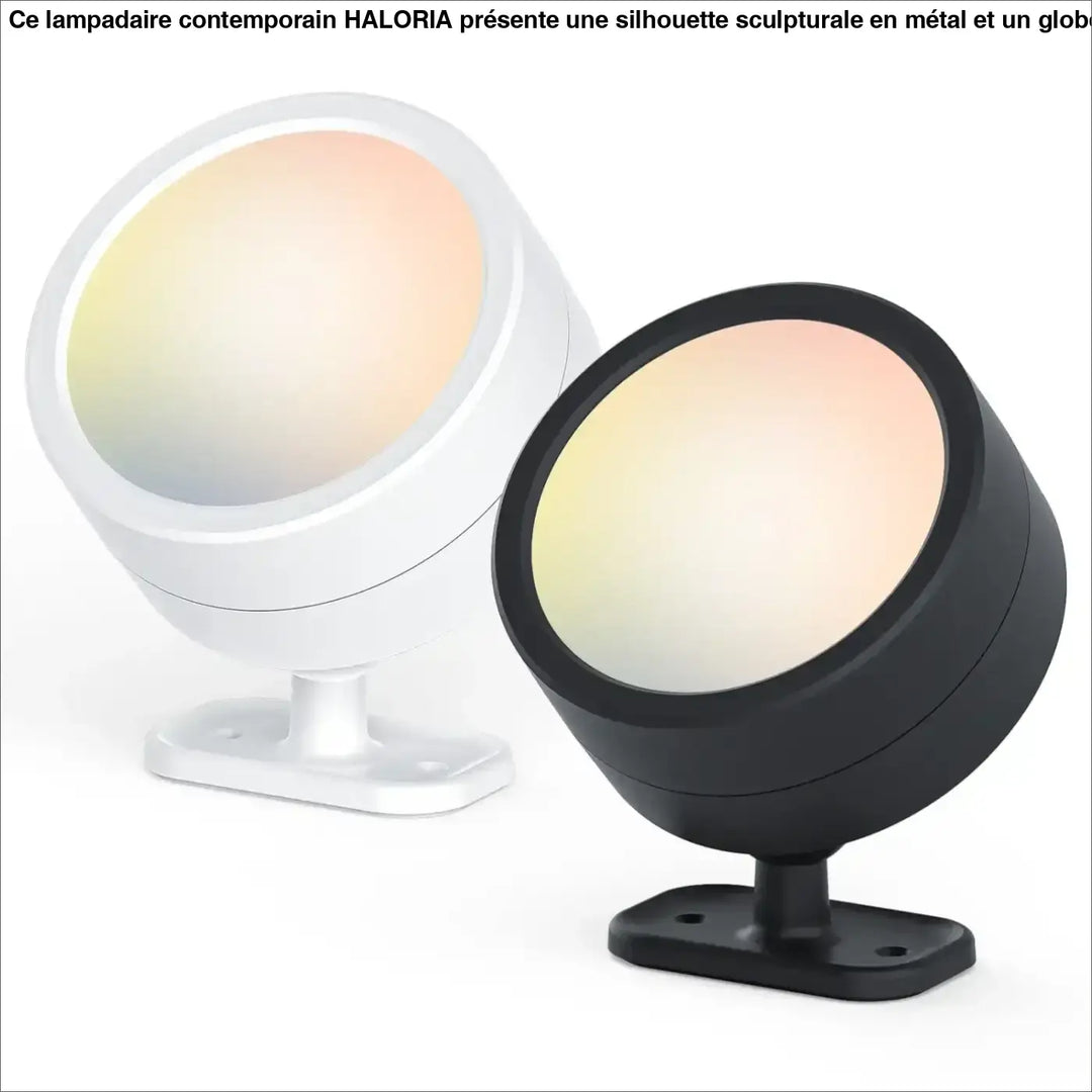 Applique murale lunis blanche et noire a faisceau lumineux subtil au design murale contemporaine et moderne
