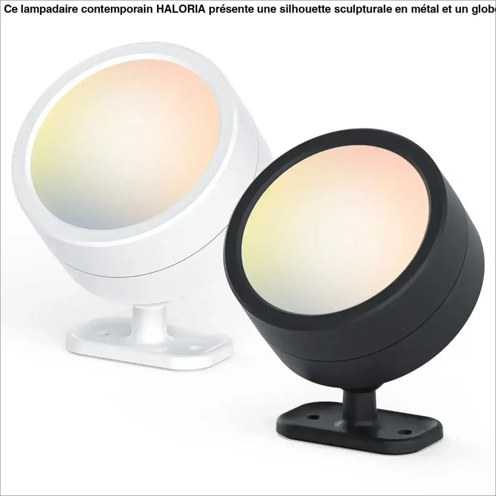 Applique murale lunis blanche et noire a faisceau lumineux subtil au design murale contemporaine et moderne