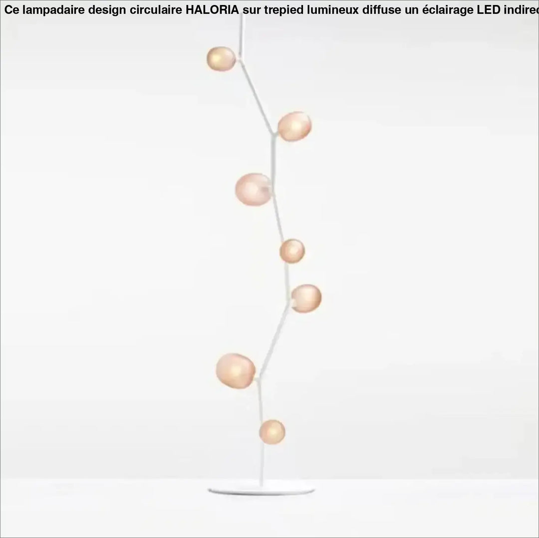 Lampadaire décoratif moderne en métal et globes en verre élégant