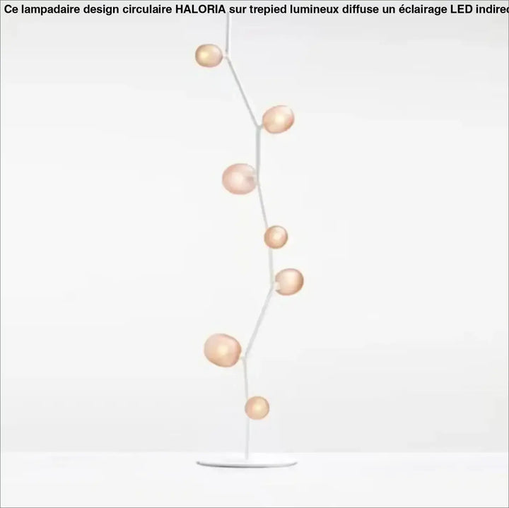 Lampadaire décoratif moderne en métal et globes en verre élégant