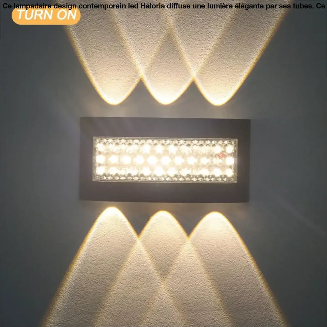 Applique design led avec diffuseur cristal style élégant