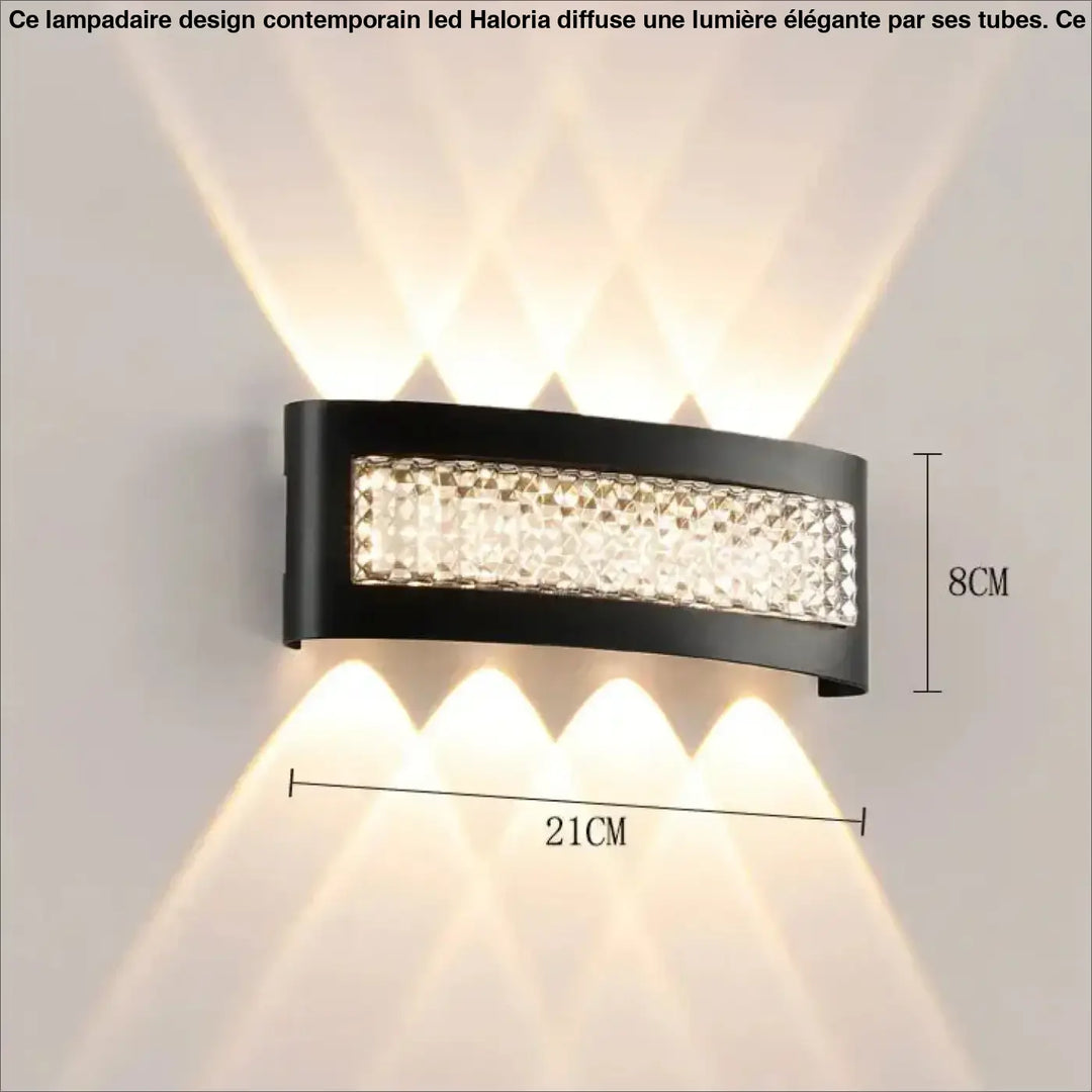 Applique design led avec diffuseur cristal style élégant