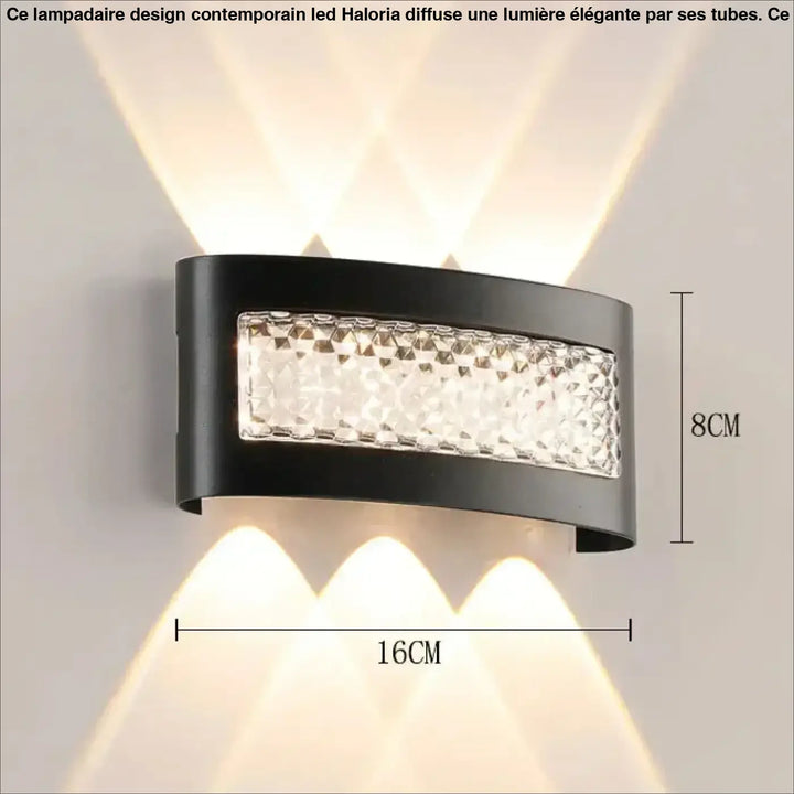 Applique design led avec diffuseur cristal style élégant