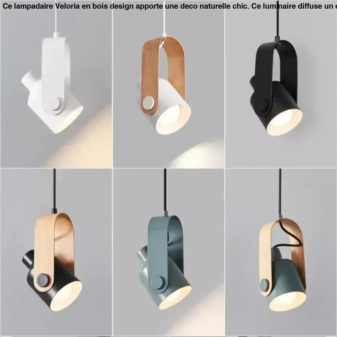 Suspension luminaire talvi avec design minimaliste en métal mat et bois naturel en blanc noir gris ou cuivre